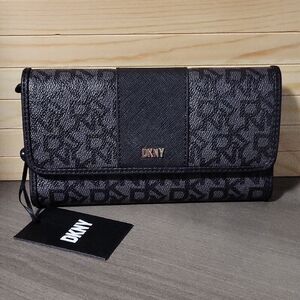DKNY Carlita Flap Wallet Monogrammed